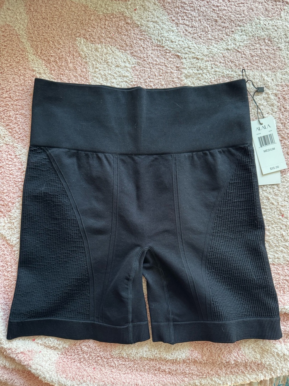Alala Black High-Waist Sculpting Bike Shorts